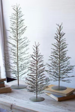 122 Antique Brass Wire Tree Lg
