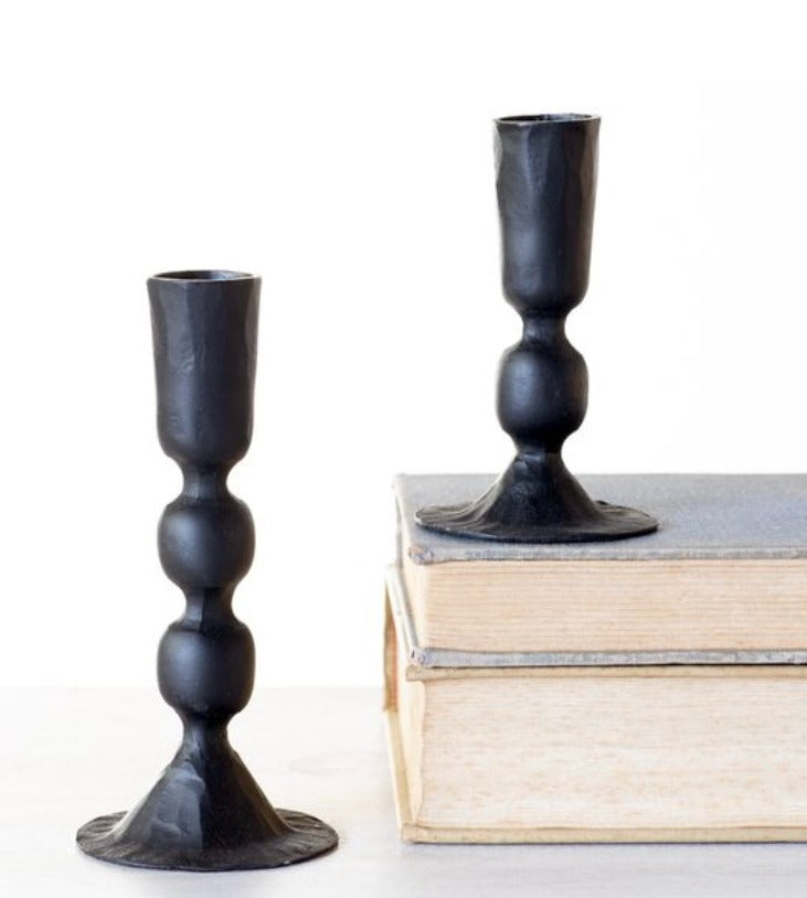 141. Black Iron Candle Holder 4"