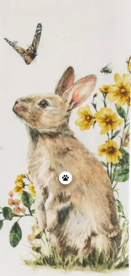 182 Garden Bunny Tea Towel