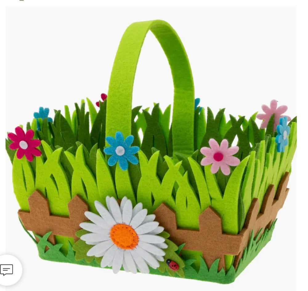 182 Daisy Flower Picket Fence Basket