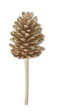 225 Gold Glittered Pinecone Pick 12.5"