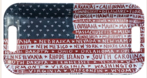 182 One Flag Melamine tray
