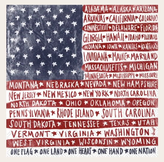 182 One Flag Luncheon Napkins
