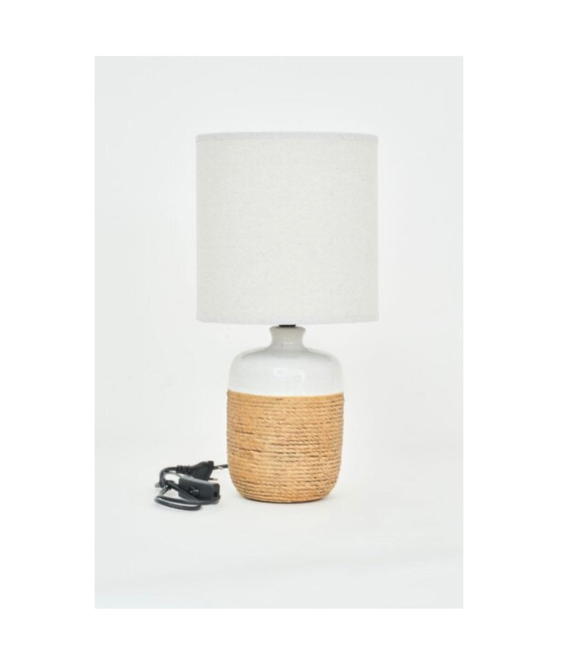 261 Lamp - Faux Rope and Ceramic