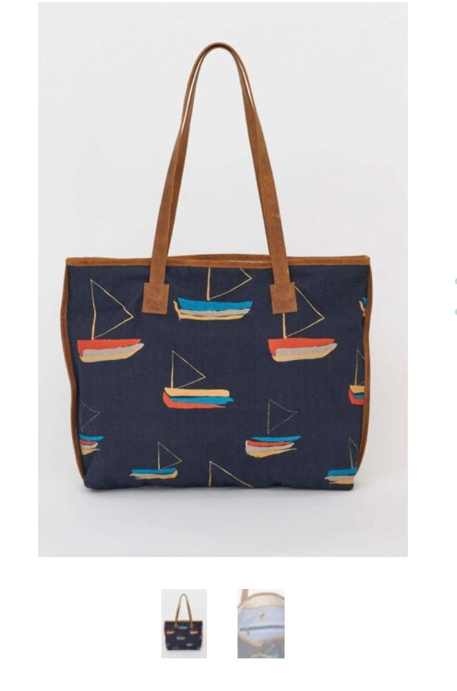 261 Sailboat Bag Leather Handles