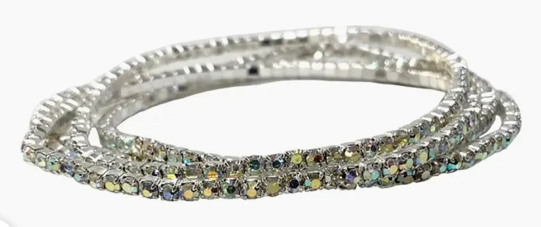 253 Bracelet Silver Aurora Borealis