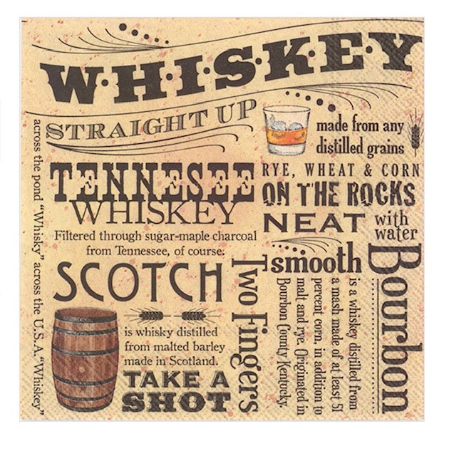 182 Whiskey Sayings Napkins