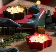 232 Ceramic Snowflake Shaped Candle