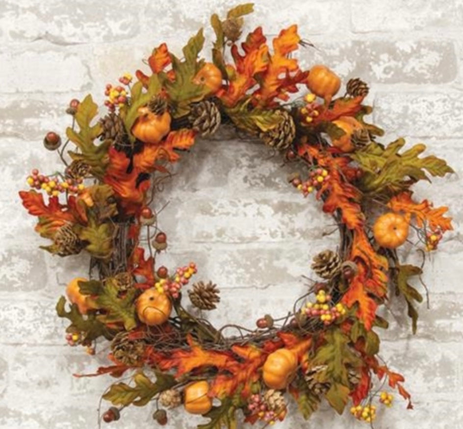 186 Harvest Leaves Wreath