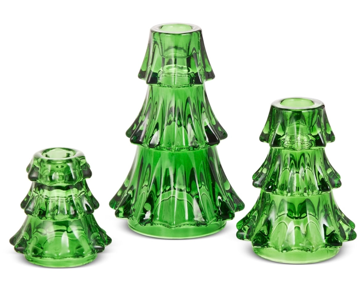 149 Green Tree Candle Holder Sm