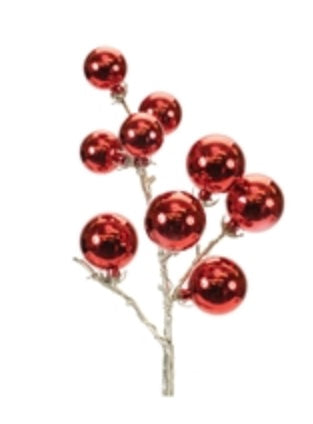 166 Red Ornament Pick
