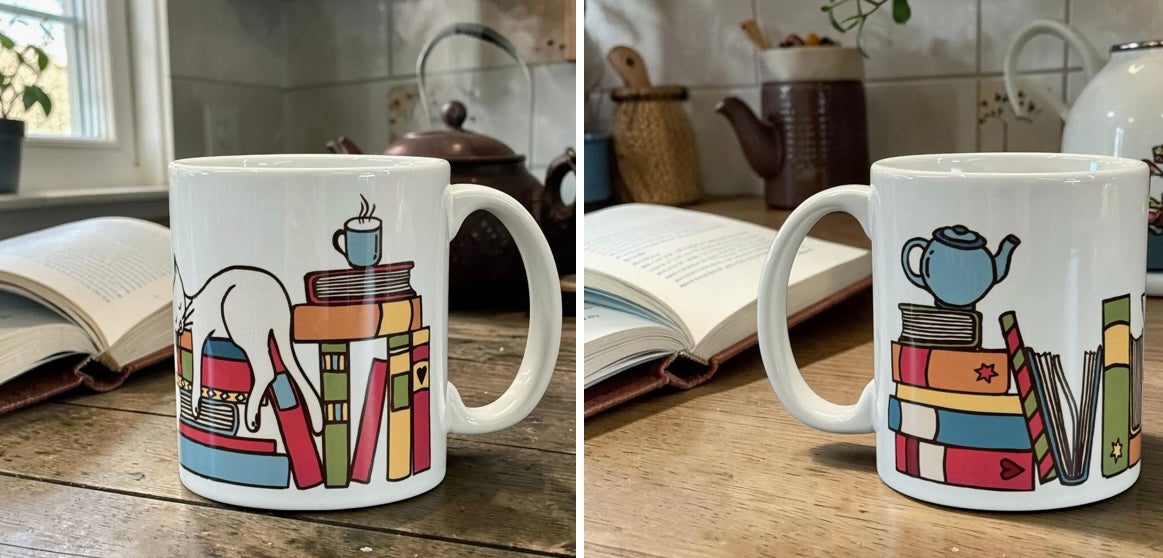 125 Cats, Tea & Books Mug