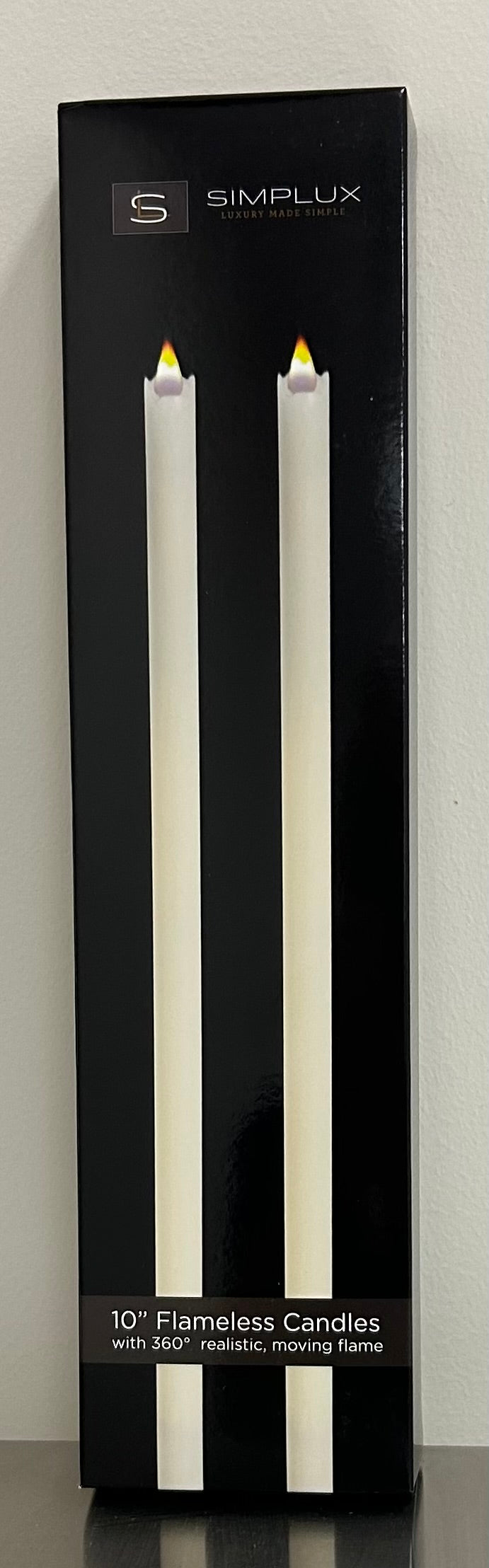 166 Battery operated taper candles S/2