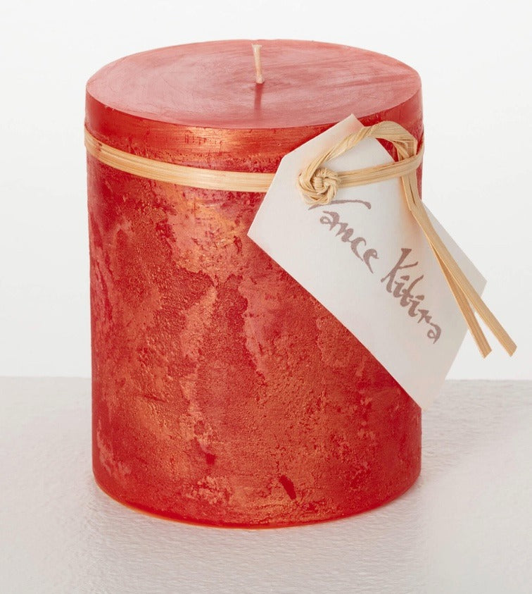 101. Timber Red Candle 4x4