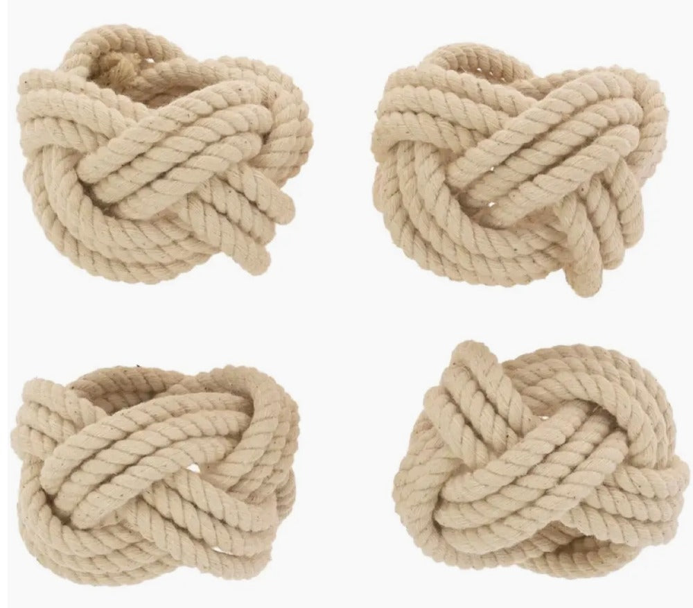 182 Sailors Knot Napkin Rings S/4