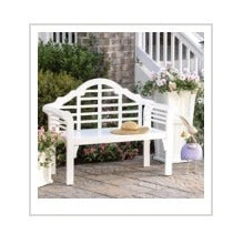 232 Lutyens White Wood Garden Bench