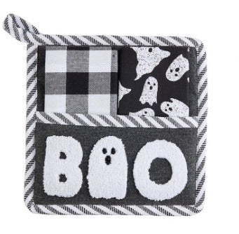 179 Boo Towel and Pot Holder Set