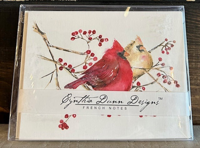 159. Cardinal Pair Notecards