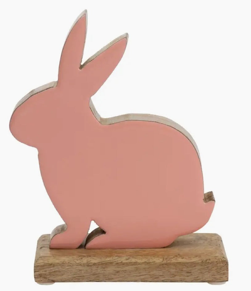 182 Coral Bunny Shelf Sitter