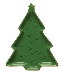 103 Stoneware dish green