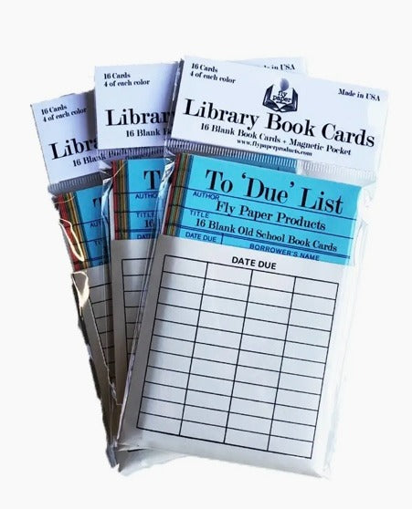 125 Library Book Card Memo pad