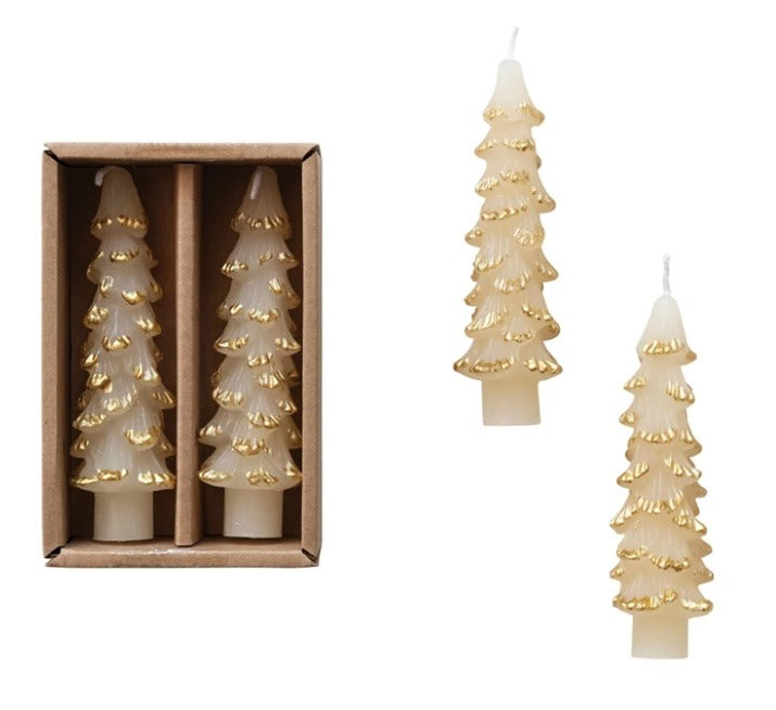 103. Tree Tapers Gold/ivory