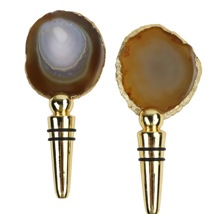 107. Agate Wine Stopper