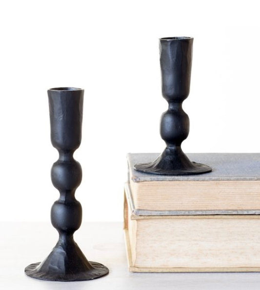 141. Black Iron Candle Holder 4"