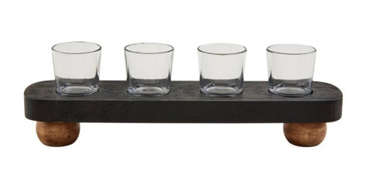 179. Black Bead Votive Holder