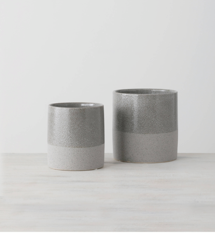 101. Cement Pot Gray Large