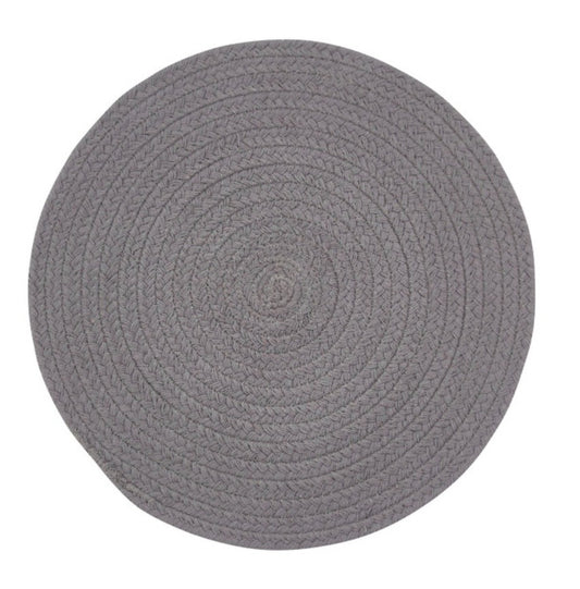 189. Charcoal Round Woven Placemats