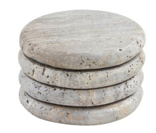 179. Travertine Coasters Gray