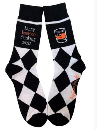128. Fancy Bourbon Drinking Socks Men