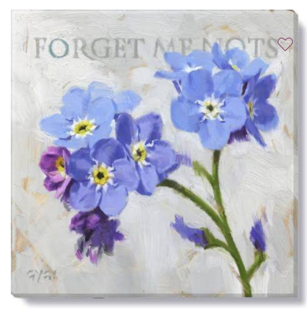 227. Forget Me Not Giclee 5 x 5.