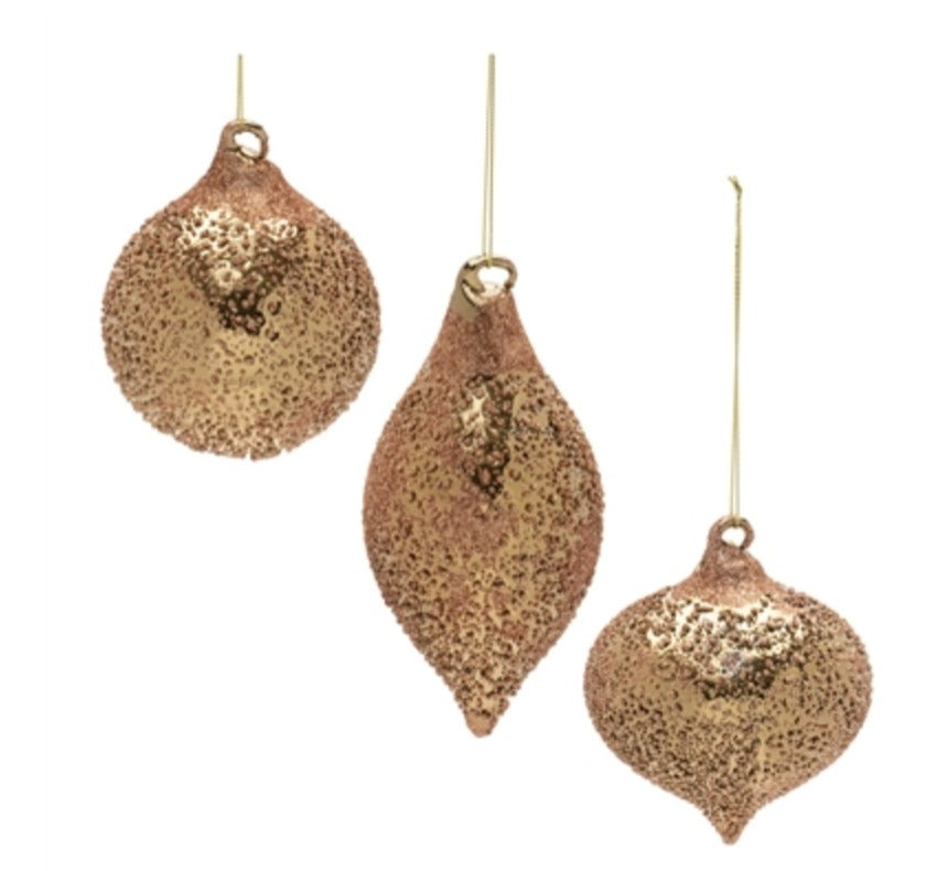 166 Gold Ornament 5"