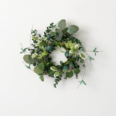 101. Green Pod Foliage Mini Candle Ring