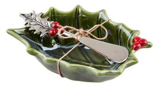 179  Holly tidbit bowl with spreader