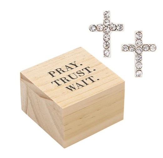 137  Pray Trust Wait Earrings