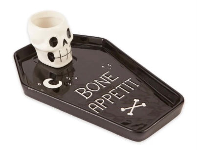 206. Skull & Coffin Platter