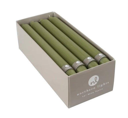 162  Moss Green 10" taper candle