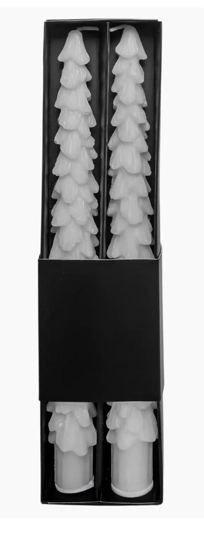 182 White Tree Taper Candles