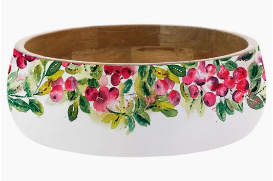 182 Cranberry Wreath Bowl