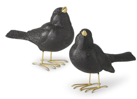 225  Black Resin Birds