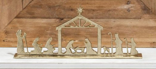 141  Gold Table Top Nativity