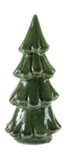 166  Green Ceramic Tree Medium