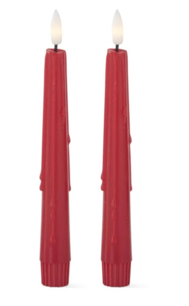 225  Red 8" Battery operated taper