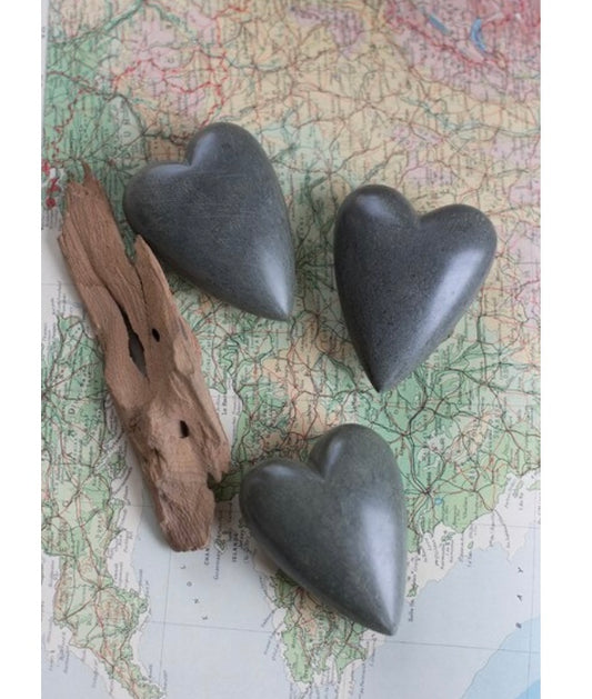 122  Gray Heart Stones