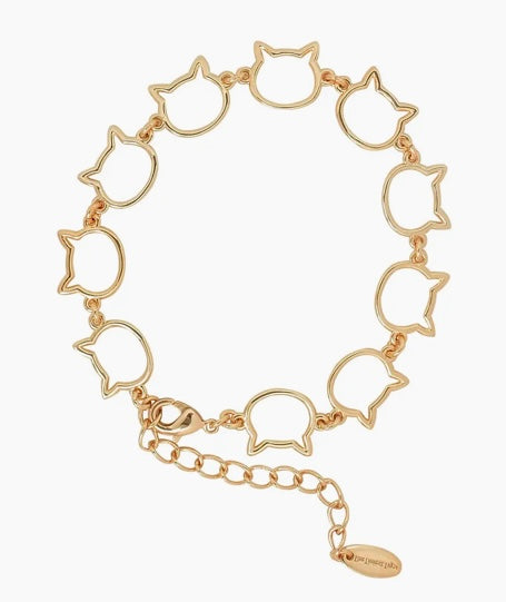 160  Cat Head Gold Bracelet