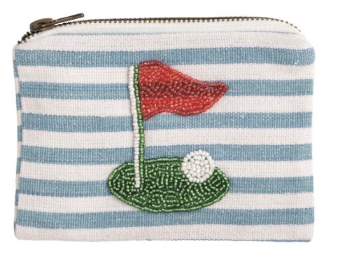 179  Blue Stipe Golf Pouch