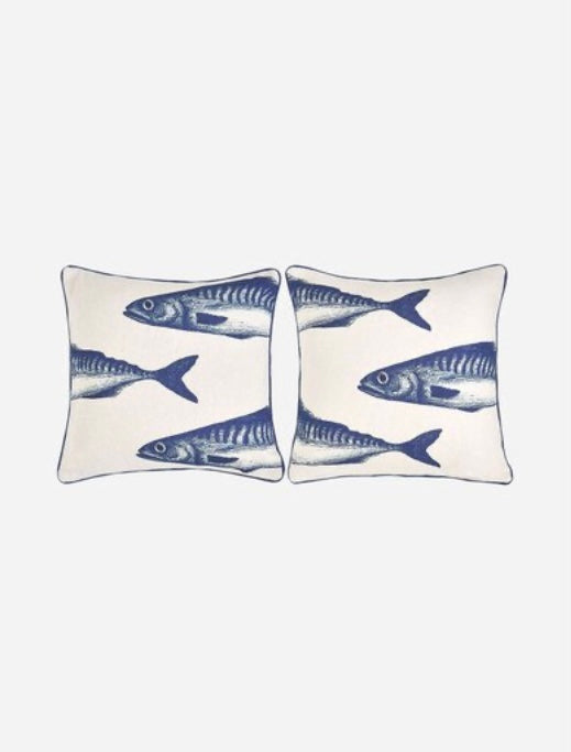 261  Pillow Sardine Print
